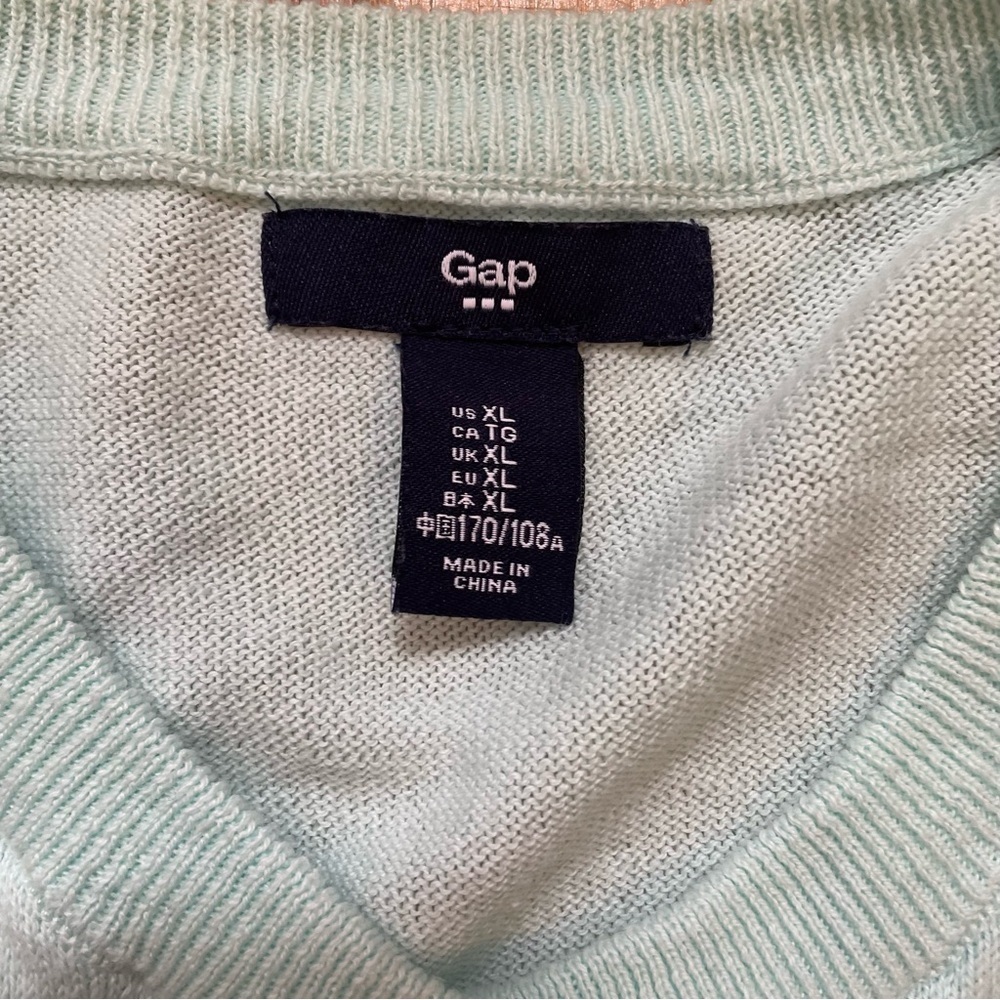 Gap Cotton Cardigan Women’s XL Mint Green Fine Knit Sweater Fall Layering - Picture 8 of 10